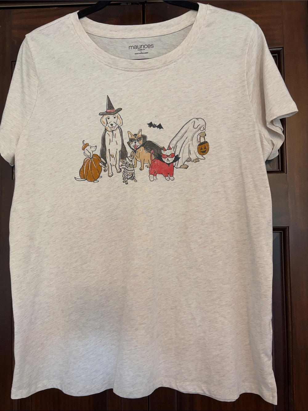 Maurices White T-Shirt with Black Trim